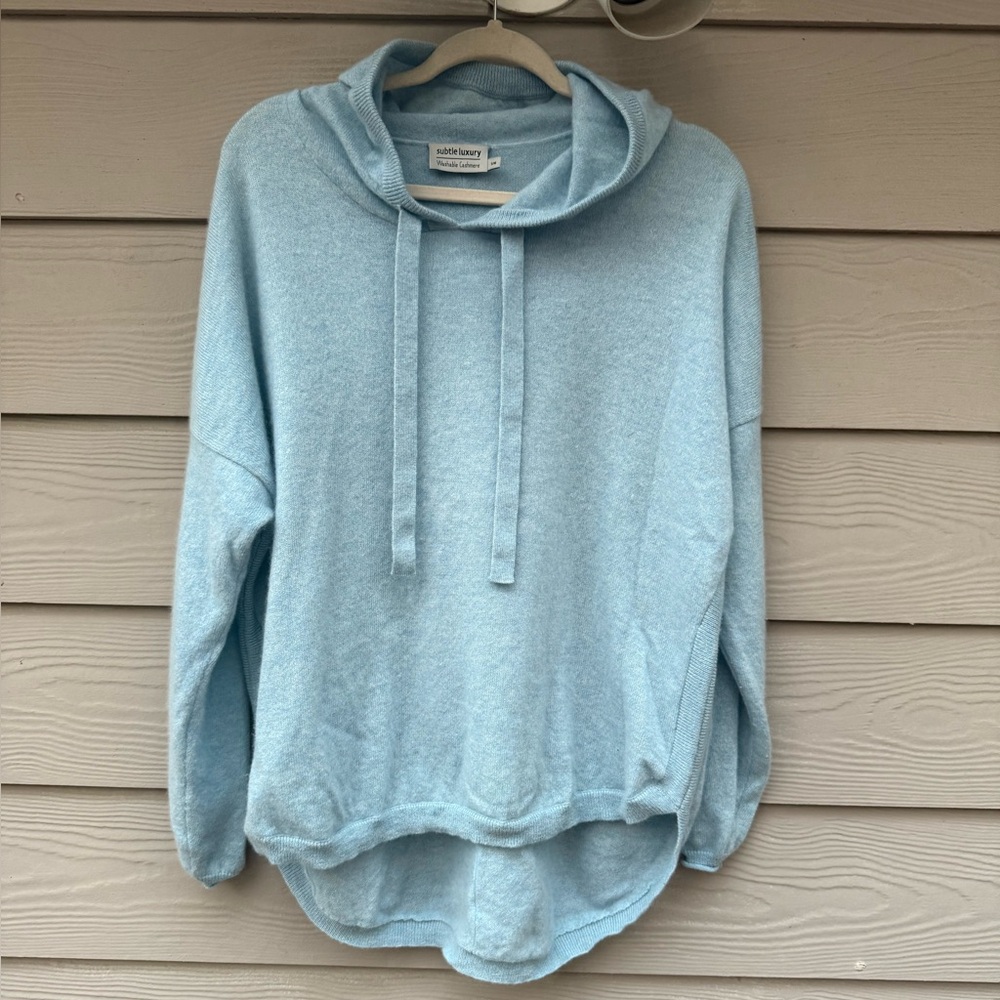 Subtle Luxury Light Blue Hoodie